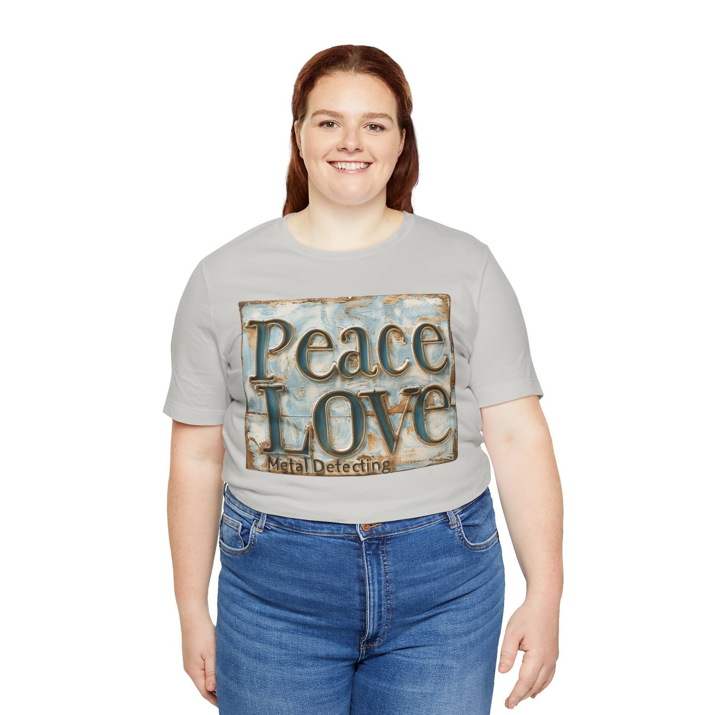 Peace Love Metal Detecting Unisex Jersey Short Sleeve T-Shirt