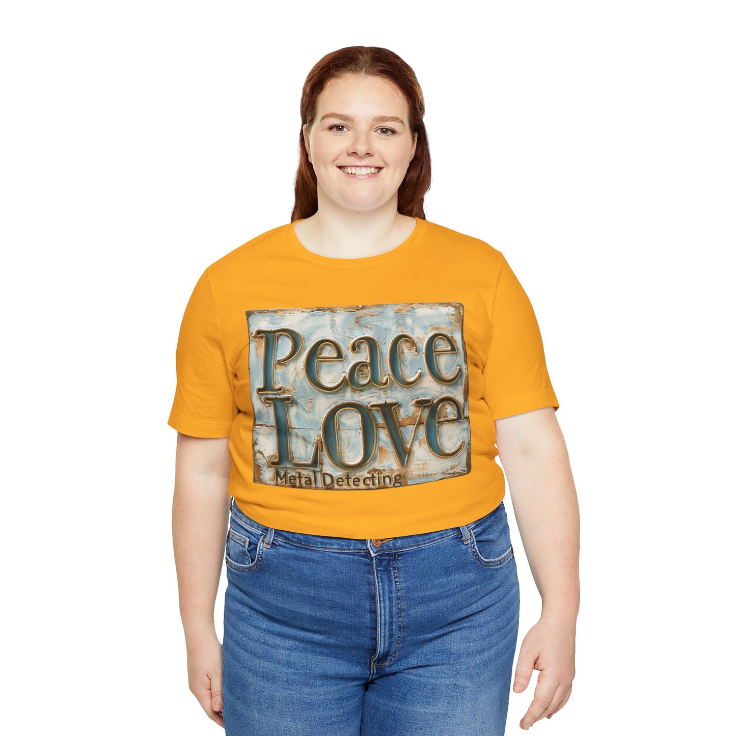 Peace Love Metal Detecting Unisex Jersey Short Sleeve T-Shirt